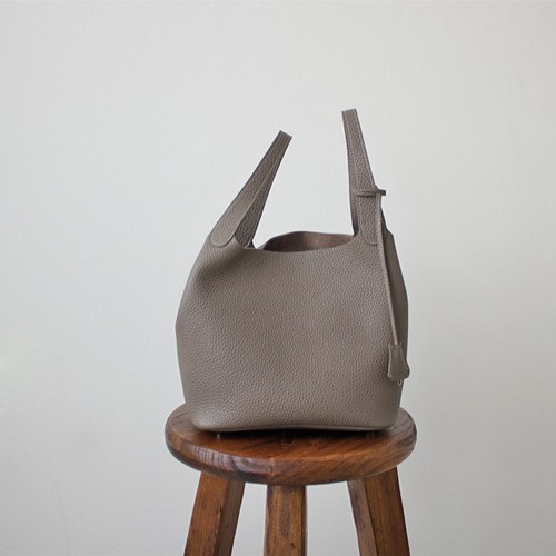 Pecan real leather bag