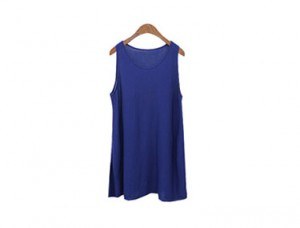 From a line long knit Sleeveless Knit Long Top