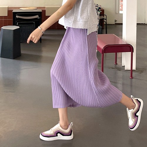 Pleats A-line Skirt