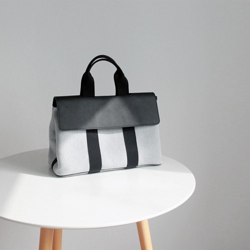 H canvas tote bag