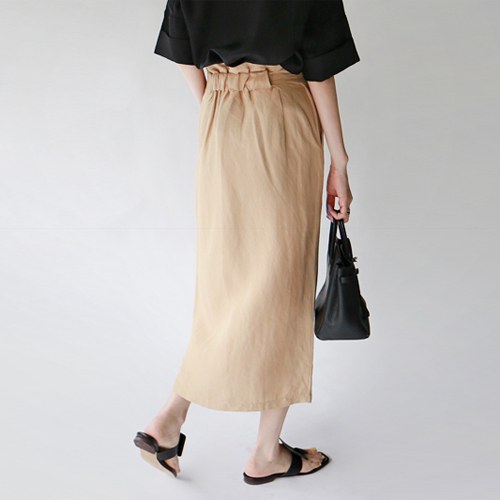 Mael Linen Long Skirt - 3c
