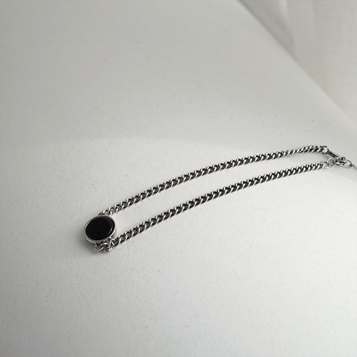 Onyx Silver Bracelet