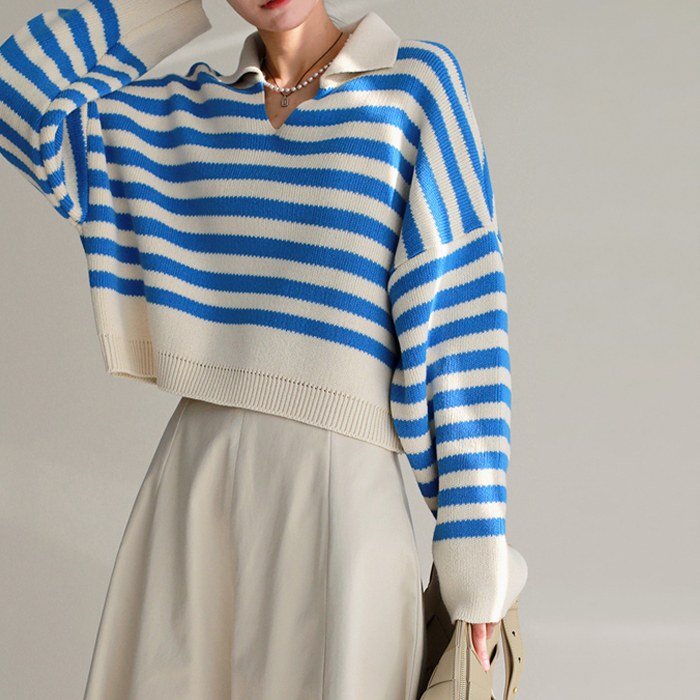 Stripe Crop Knit