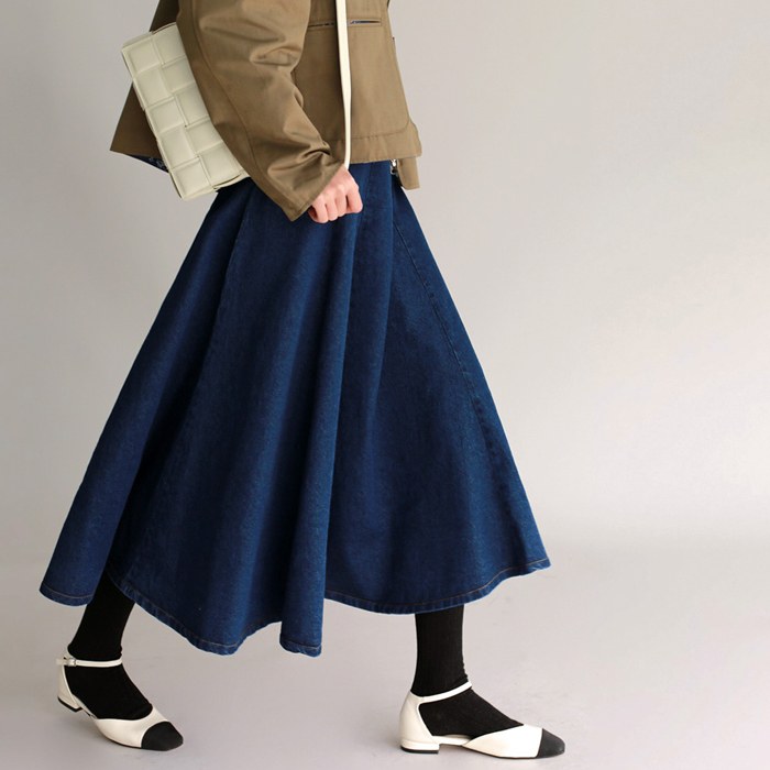 Isabel Flared Denim Skirt