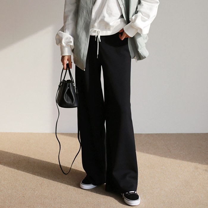 clear wide pants