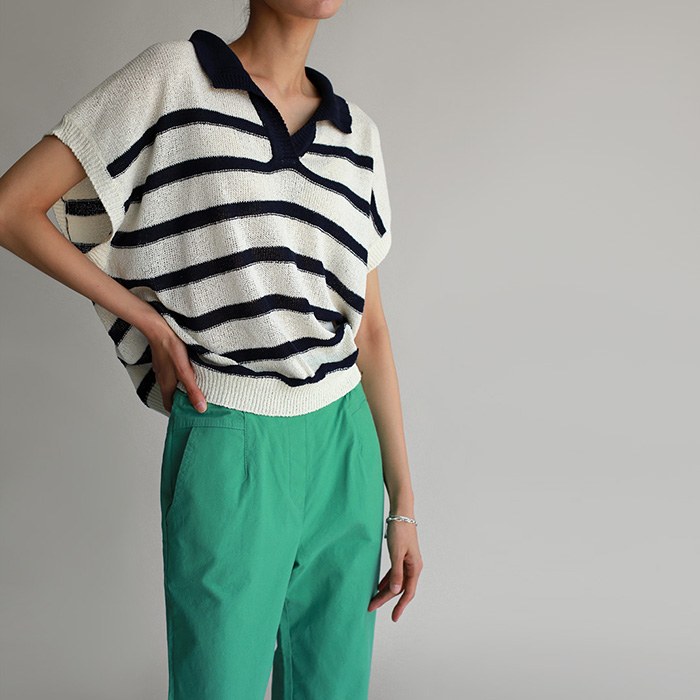 Bes Stripe Knit Top