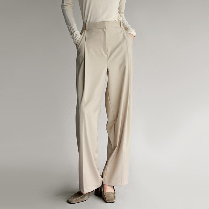 Wide Leg Tailored Slacks