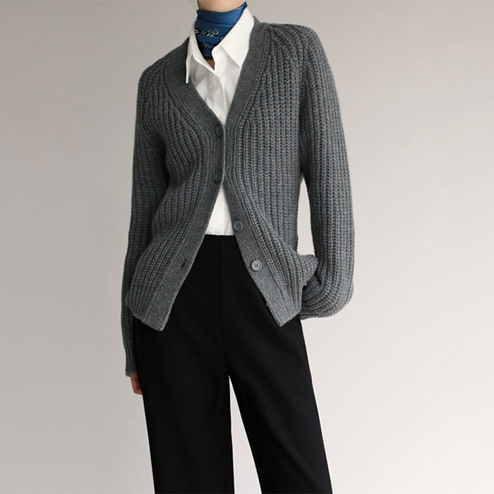 Low gauge cardigan jacket