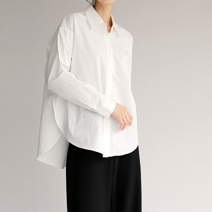 Relaxed long-sleeved shirt