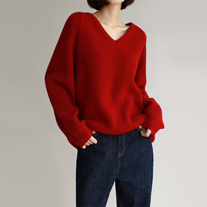 Corny Vneckline Knit Top