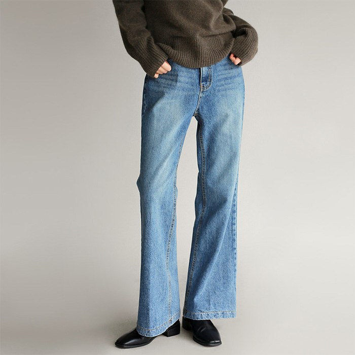 Semi Bootcut Napping Denim Pants