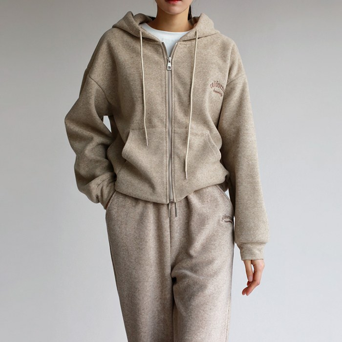 California hooded zip-up