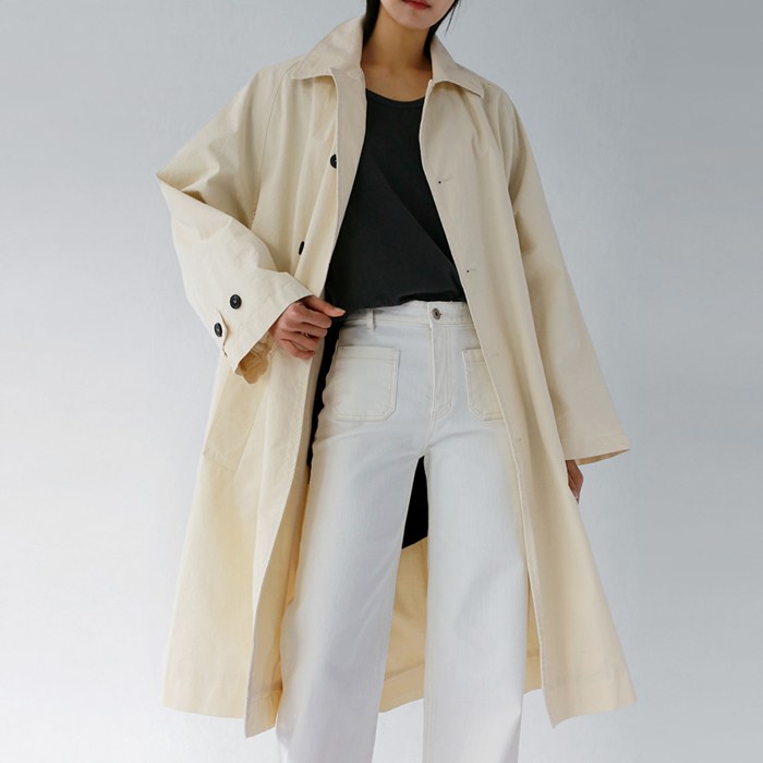 Cotton lining trench coat