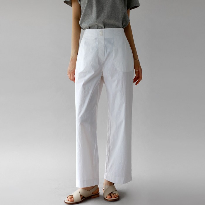 Two button cotton pants