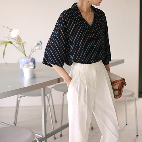 Glen Crepe Shirt