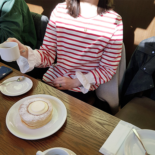 Stripe Ruffle Tee - 2c