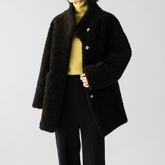 [New Arrival 7% Off] Austin Ecofur Half Coat