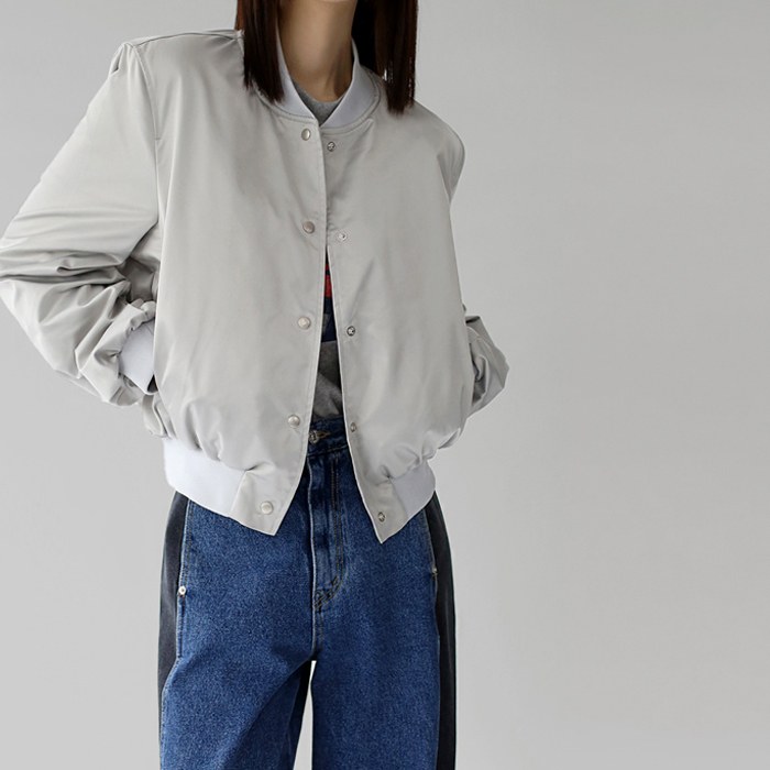 Pad glossy blouson