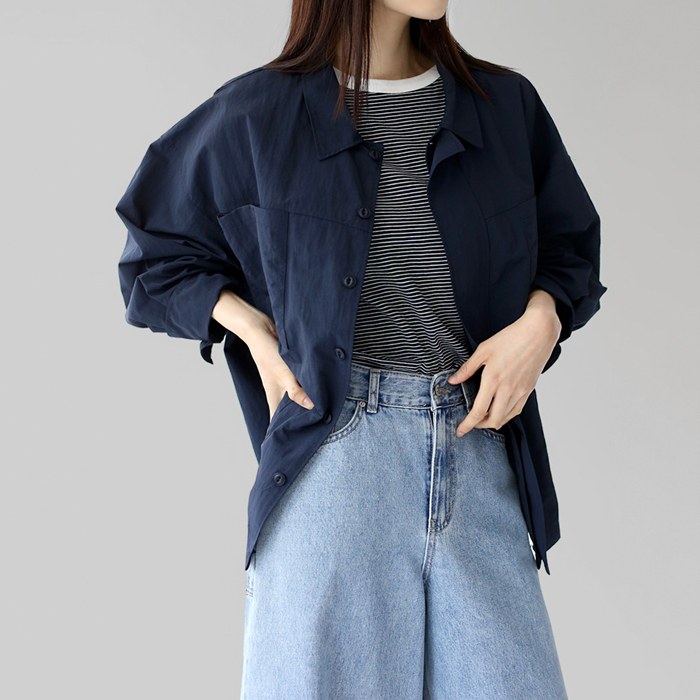 Navy Windbreaker Jacket
