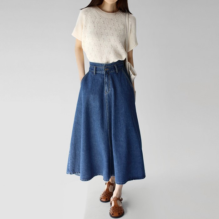 Claire Flare Denim Skirt
