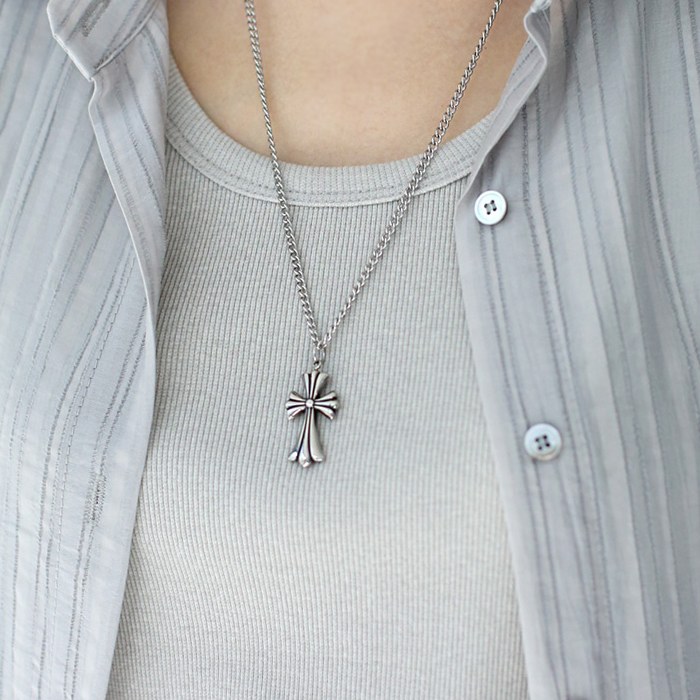 Antique Cross Long Necklace