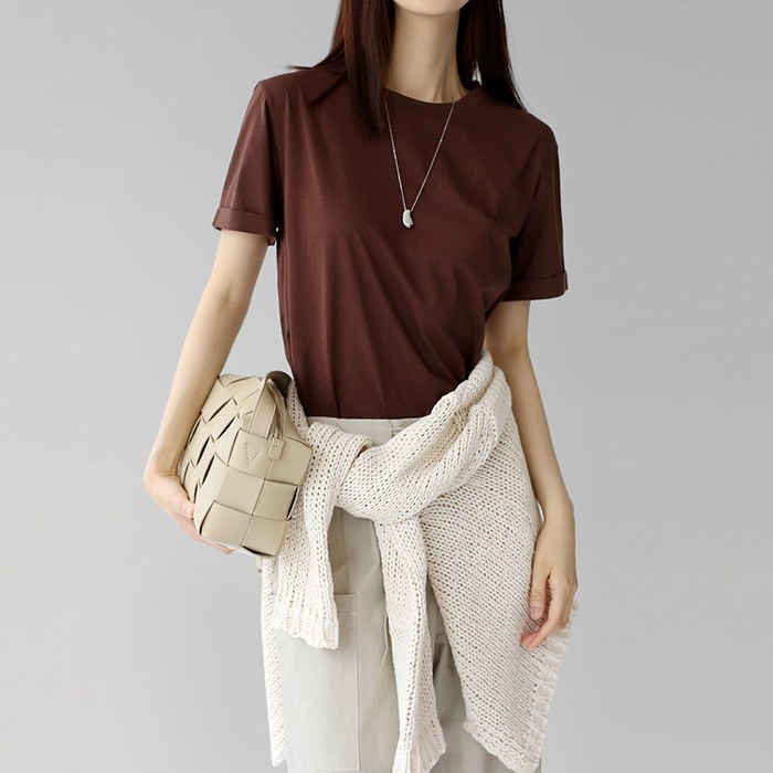 Silk roll-up tee