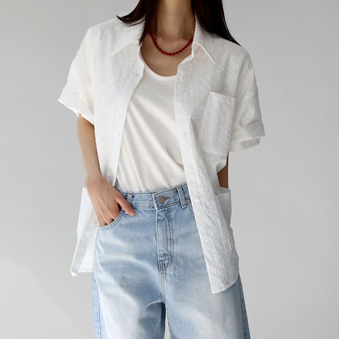 Embroidered Shirt Jacket