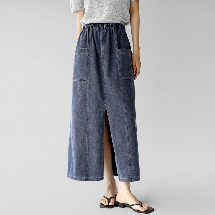 Slit Washing Long Skirt