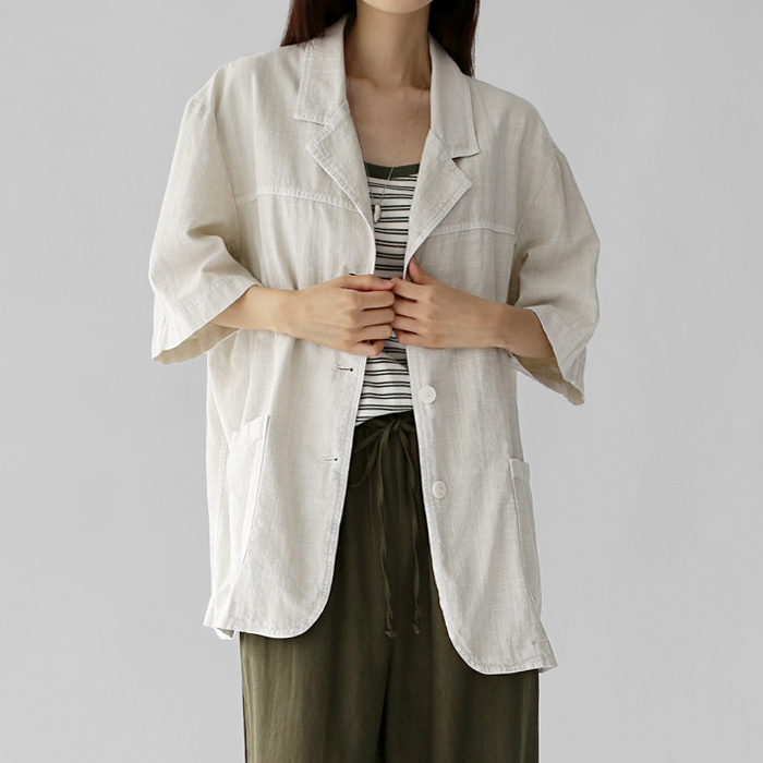NEW 5% pigment washing long jacket
