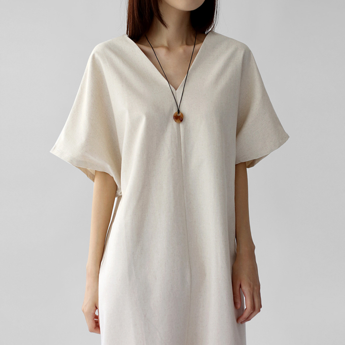 Double V-neck one-piece