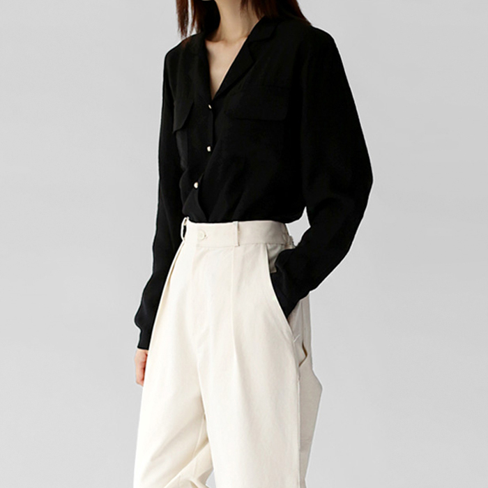 Double collar gold button shirt