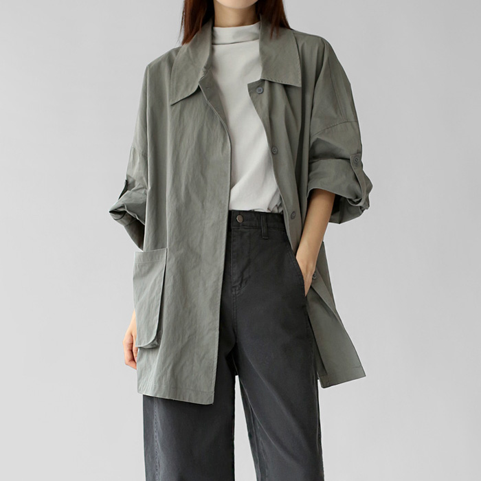 Sleeve roll-up field jacket