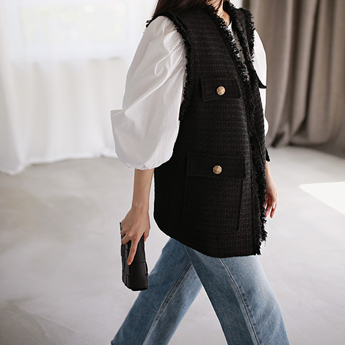 Stella tweed vest