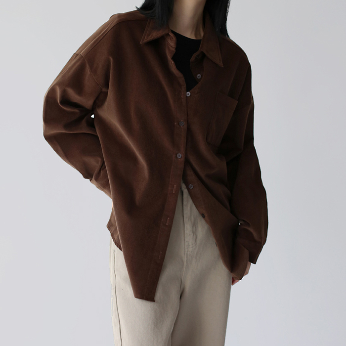 Stay Corduroy Long Shirt