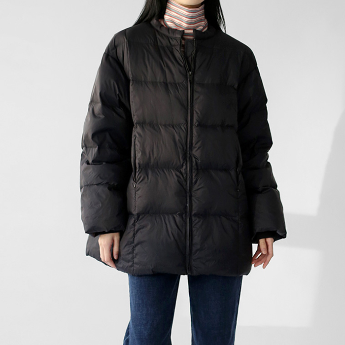 [FW New Arrival 5% Off] Raund Neck Goose Down Half Padding