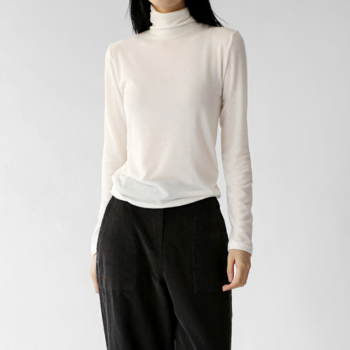 [FW New Arrival 5% Off] Thin Wool Tencel Turtleneck