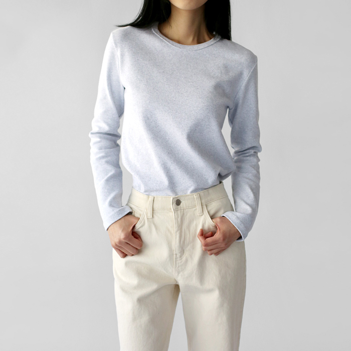 [FW New Arrival 5% Off] Peach Thick Basic Tee