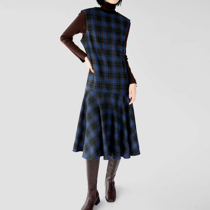 [FW New Arrival 5% Off] Wales Check One Piece