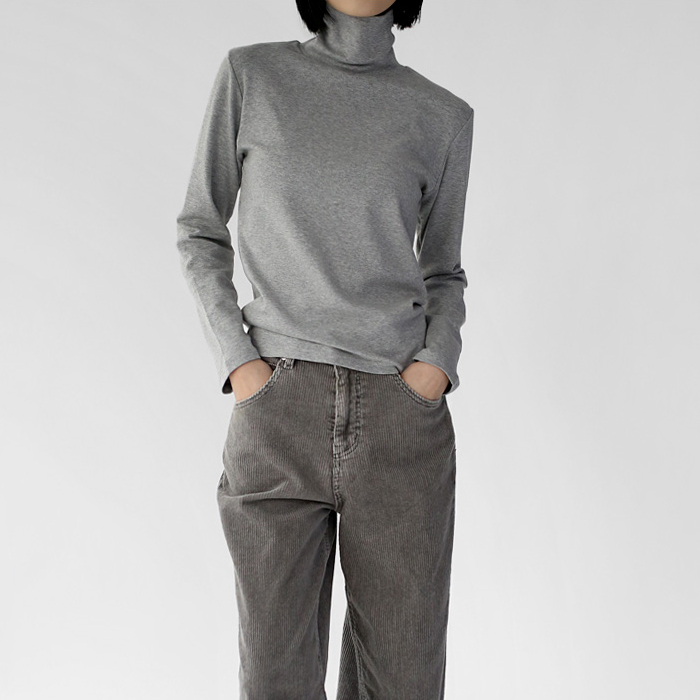 Meryl fleece turtleneck tee