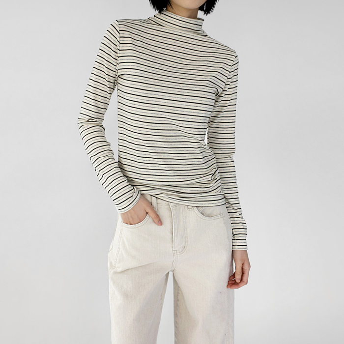 [10% Discount - New Arrival] Stripe Half-Neck T-Shirt