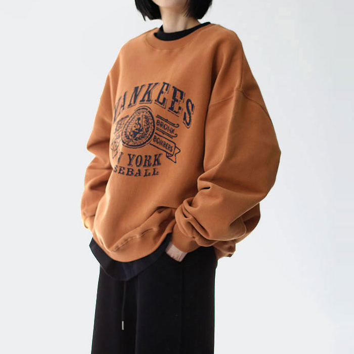 New York fleece loose fit man-to-man