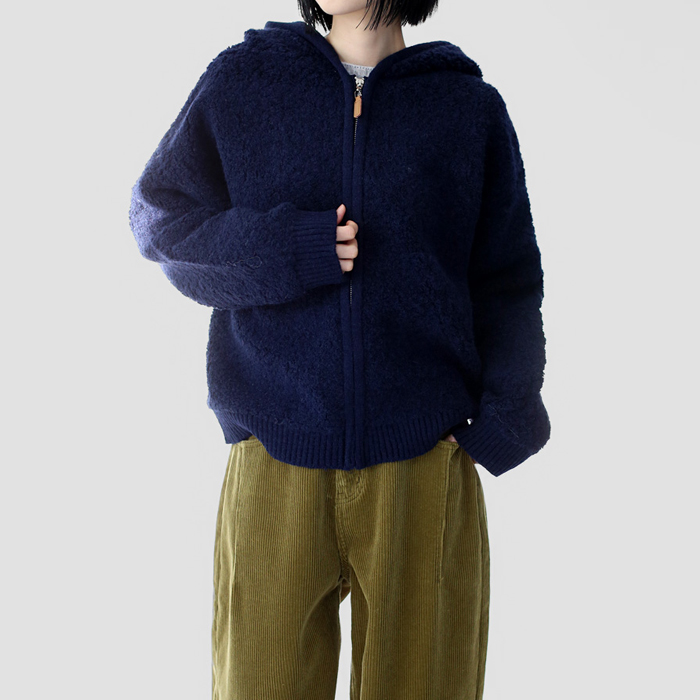 [Weekday New Arrivals - 7% Off] Kind Hooded Knit Zip-Up