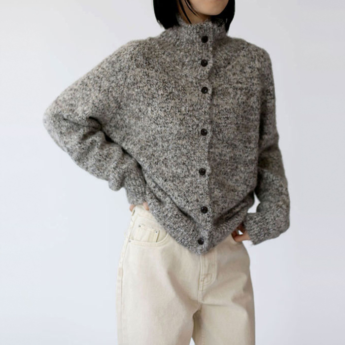 [Holiday Sale - 10% Off] Bokashi Highneck Cardigan