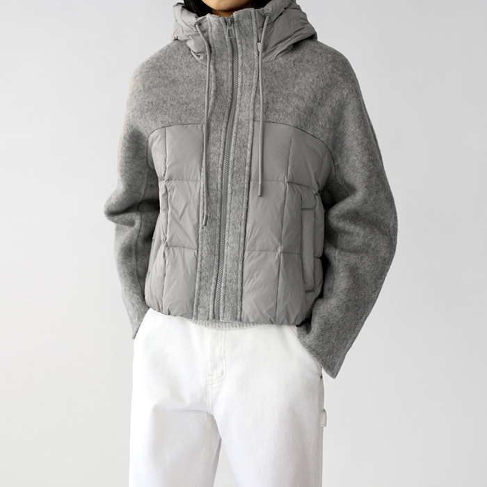 [New Arrival 7% Off - Until 11am on the 17th] Duck Down Handmade Hooded Jumper