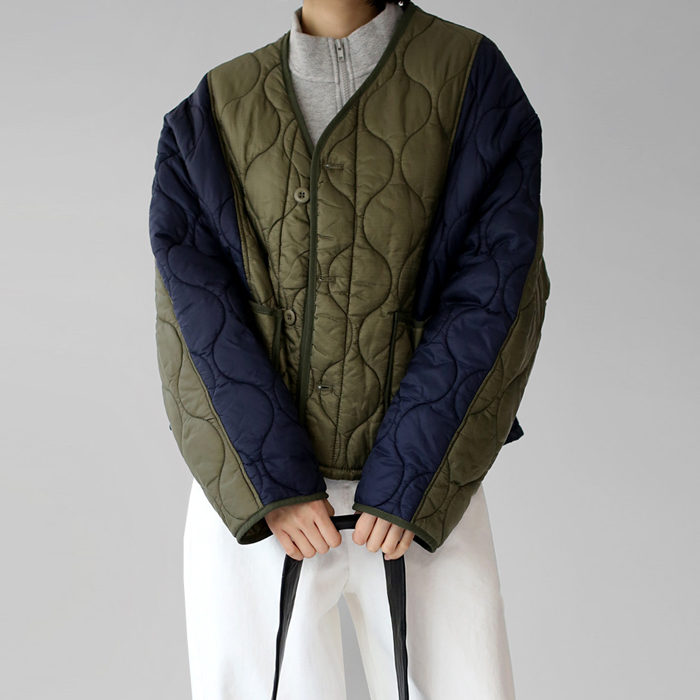 [7% off new arrivals - until 11am on the 2nd] color combination padding jumper