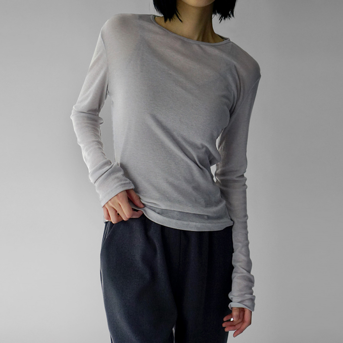 [7% off new arrivals - until 11am on the 2nd] Wool Tencel basic tee