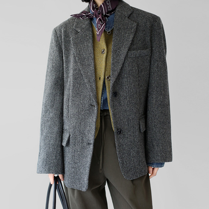 [New Arrivals 7% Off - Until 11am on the 4th] Herringbone Half Jacket