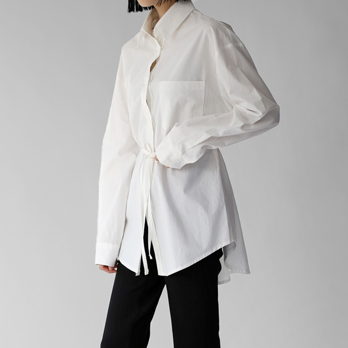 [7% off new arrivals - until 11am on the 4th] Detachable Strap Long Shirt