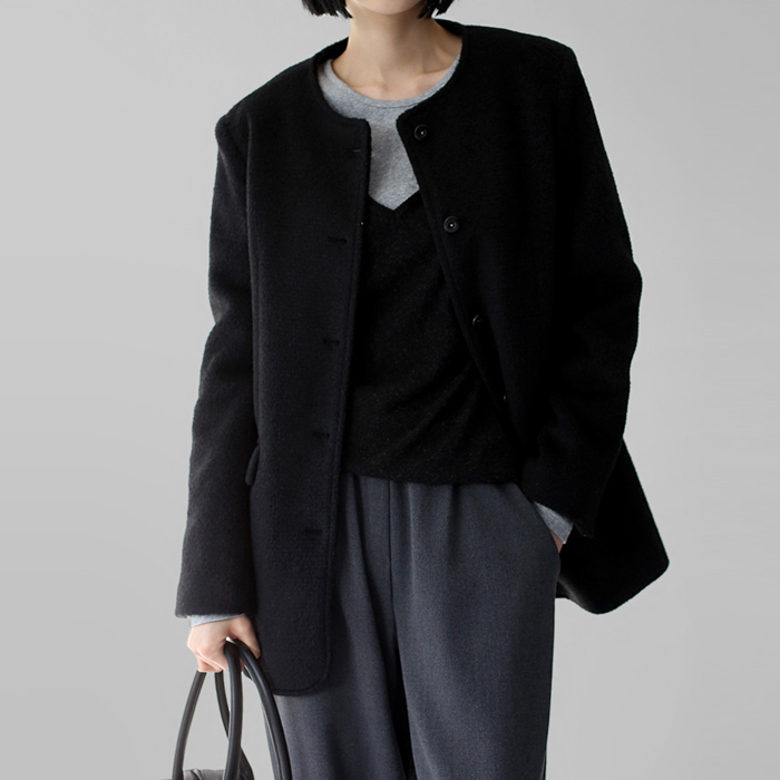 [New Arrival 7% Off - Until 11am on the 5th] Raund Neck Wool Jacket