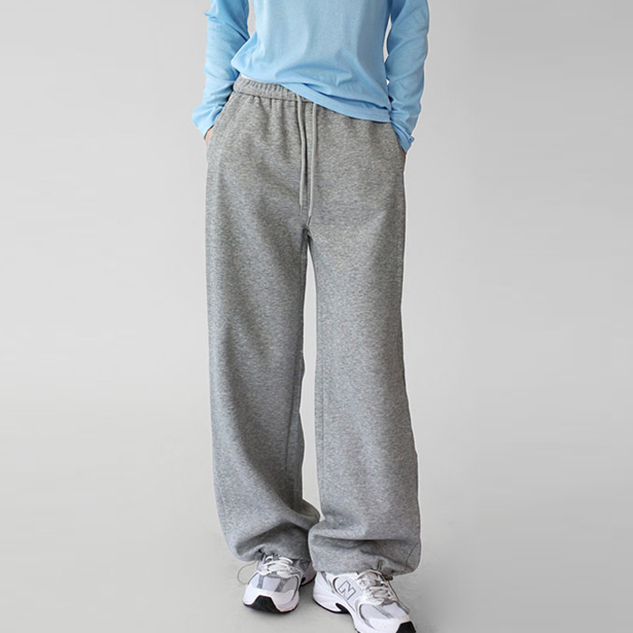 [New Arrival 7% Off - Until 11am on the 21st] Waist-contrast string wide pants